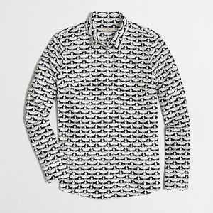 J. Crew Horse Print Button Up Oxford Size M